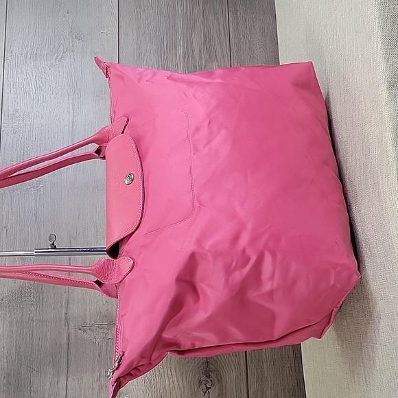 Large Longchamp Lepliage Pink Nylon/Leather Tote Shoulder Bag - Picture 3 of 14